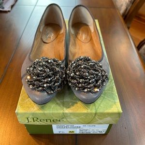 J. Renee Geezelouise glimmer satin flats